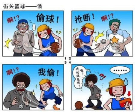 《街头篮球》四格漫画