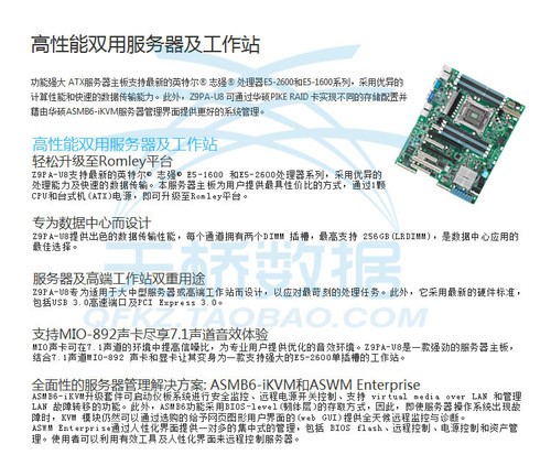 在存储应用方面,华硕z9pa-u8主板搭配有华硕特有的6g pike 应用,搭配