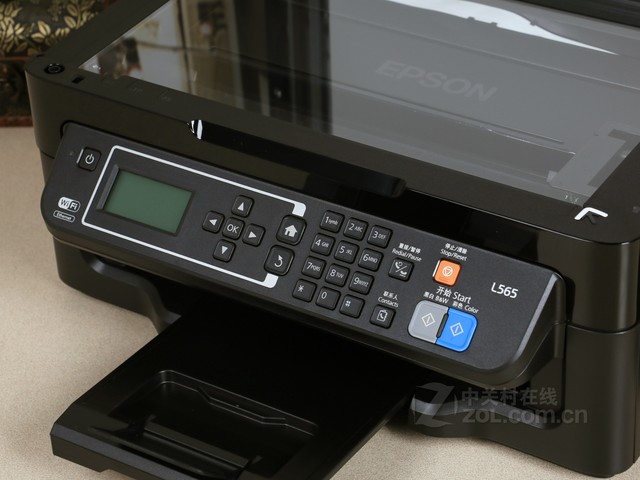 爱普生l565墨仓式一体机支持打印,复印,扫描和传真四合一功能,更有