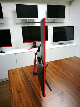 网咖专用wescom39寸黑红款曲面显示器