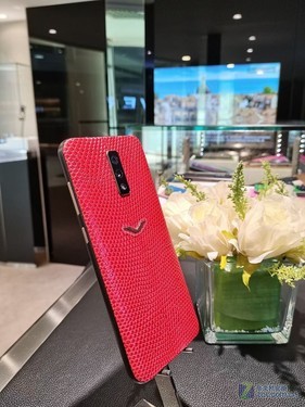 图为  vertu威图手机红色蜥蜴皮版