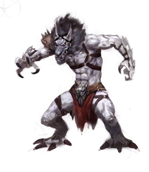 游戏原画曝光,召唤兽狼灵.